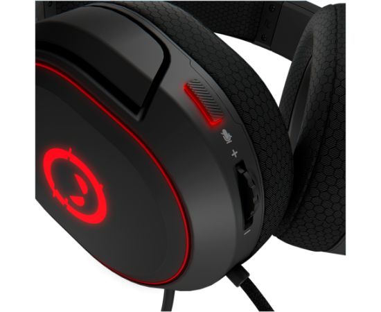 LORGAR Kaya 460, USB Gaming headset with microphone, CM108B, RGB backlight, Plug&Play, USB-A connection cable 2m, fabric ear pads, size: 192*184.7*88mm, 0.329kg, black Austiņas