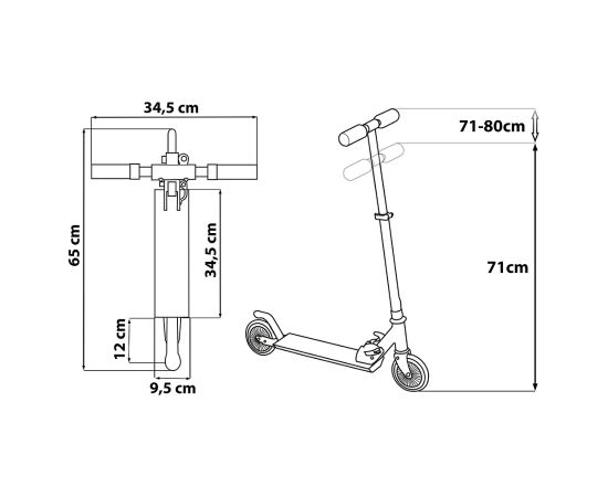 SNT Scooter foldable Seven Star Wars Stormtrooper Skrejriteņi bērniem