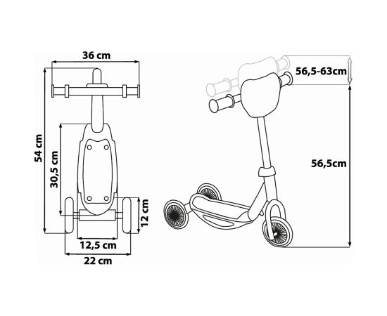 SNT 3 wheels scooter Seven Spidey Trīsriteņi un skrejmašīna
