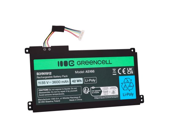 Green Cell Greencell Battery for Asus C31N1912 / B31N1912 3HWPP ASUS VivoBook 14: E410MA  L410MA  E410KA  E510MA Baterijas portatīvajiem datoriem