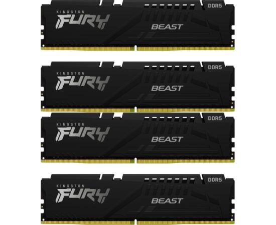 Kingston Fury Beast, DDR5, 64 GB, 5200MHz, CL40 (KF552C40BBK4-64) RAM Operatīvā atmiņa