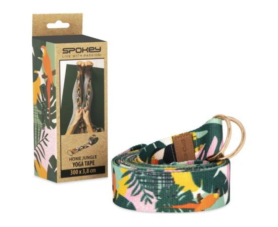 Spokey Home Jungle yoga strap 941959 (300x3,8cm) fitnesa cimdi, saites un jostas