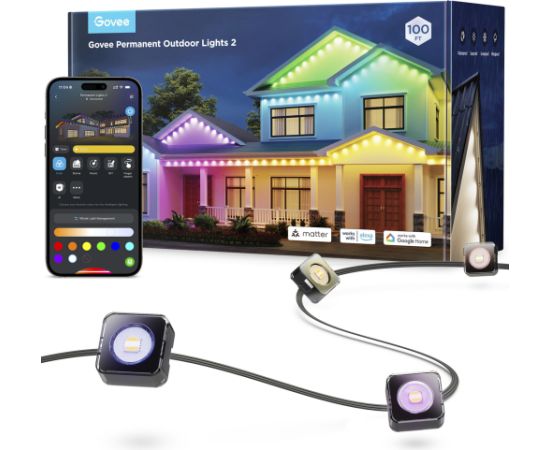 Govee Permanent Outdoor Lights 2, LED light 30 meters Декоративное освещение 