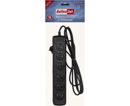 Activejet 6GNU - 3M - C power strip with cord Strāvas pagarinātāji