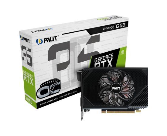 Palit GeForce RTX 3050 StormX OC 6GB NVIDIA GDDR6 Grafiskās video kartes