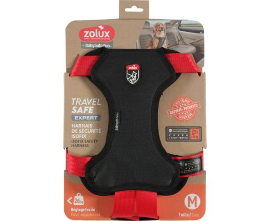 ZOLUX Szelki dla psa TRAVEL SAFE M czerwone Citas preces