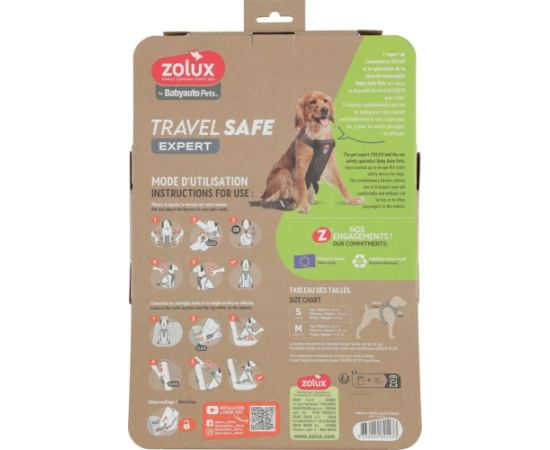 ZOLUX Szelki dla psa TRAVEL SAFE M czerwone Citas preces