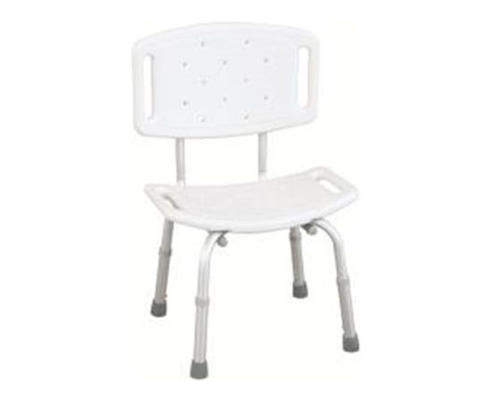 WILSON RF-820 REHA FUND White shower stool with cut-out and backrest Прочее оборудование, запасные части