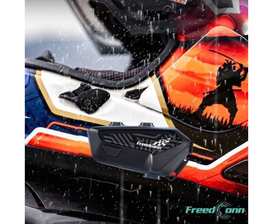 FreedConn F1 Plus V2 EU BT 5.4+EDR motorcycle intercom, range up to 500 m, SPEAKS POLISH Austiņas