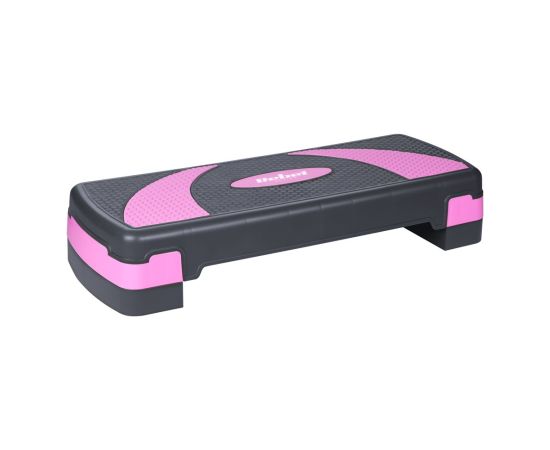 REBEL ACTIVE Step for aerobics and fitness exercises, 3 levels, gray-purple Степ