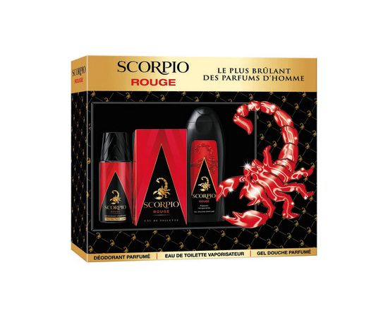 Scorpio Rouge Dárková sada EDT 75 ml, sprchový gel 250 ml a deospray 150 ml 75ml Dāvanu komplekti