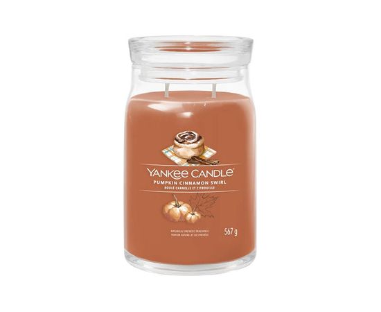 Yankee Candle Pumpkin Cinnamon Swirl Candle ( dýňovo-skořicový šnek ) - Vonná svíčka 368.0g Ароматы для дома и комнаты