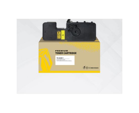 Compatible HYB Kyocera TK-5240Y (1T02R7ANL0) Toner Cartridge, Yellow Lāzerprinteru izejmateriāli