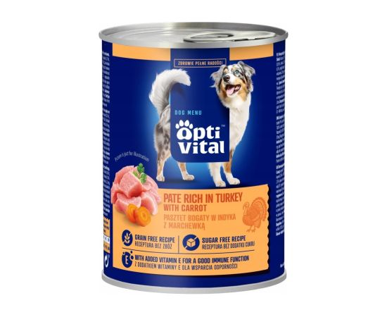 Eukanuba OptiVital - Pate dla dorosłych psów z kurczakiem. Bogate w indyka z marchewką 400g Suņu barība