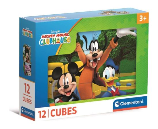 Clementoni CLE Cubi klocki 12 MickeyMouse ClubHouse 41348 Машины и аксессуары