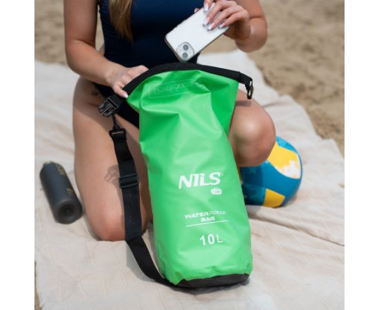 NC17103 Salokāms tūristu paklājiņš ar alumīnija malu + XPE 195 cm Zaļš Nils Camp Коврики