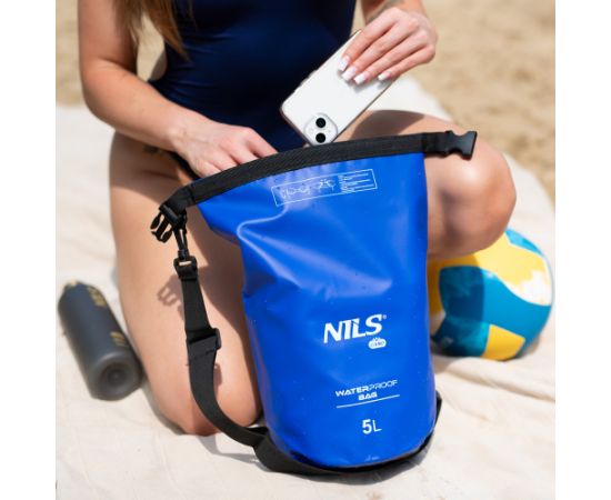 NC17103 Salokāms tūristu paklājiņš ar alumīnija malu + XPE 195 cm, zils, Nils Camp Коврики