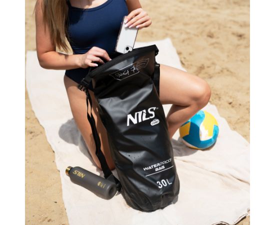 NC17103 Salokāms tūristu paklājiņš ar alumīnija apmali + XPE 195 cm melns Nils Camp Коврики
