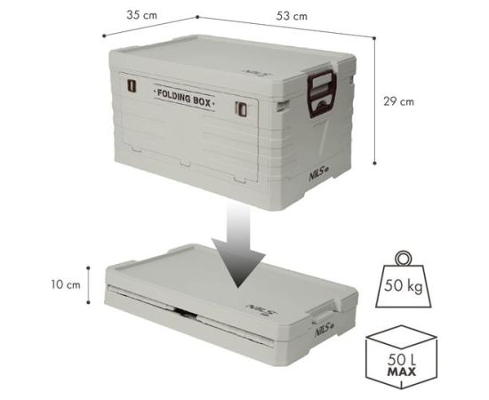 NCB4004 SALOKAMA KEMPINGA KASTĪTE AR VĀKU 50L NILS CAMP Туристический инвентарь
