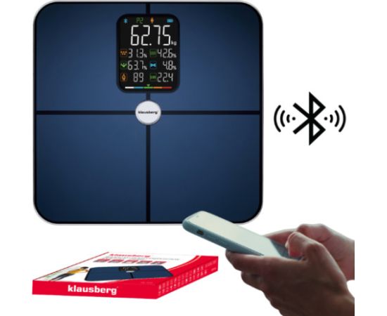 KLAUSBERG melni vannas istabas svari, 4 × AAA, KB 7940 Ķermeņa svari