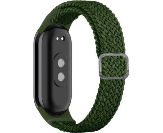 iLike Universal  Mi Band 8 wristband bracelet Braided fabric strap Green Smart pūlksteņu aksesuāri