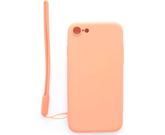 Evelatus Apple  iPhone 7/8 Soft Touch Silicone Case with Strap Pink Neoriģinālie Maciņi
