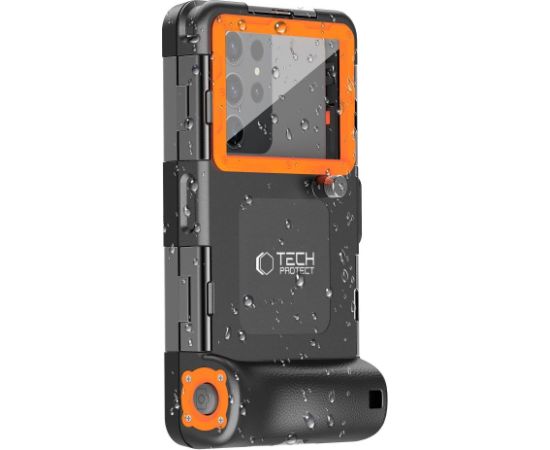 Tech-Protect Waterproof Case водонепроницаемый IPX8 для смартфонов 4,7-6,7" - черный и оранжевый Чехлы - альтернативные