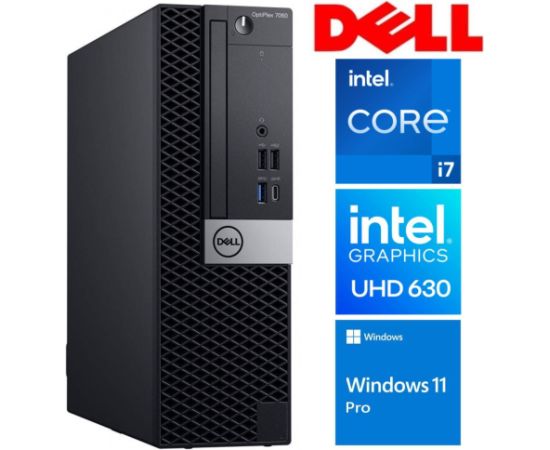 DELL 7060 SFF i7-8700 16GB 128SSD M.2 NVME WIN11Pro Atjaunoti personālie datori