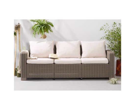 Keter Садовый диван трехместный California 3 Seater Sofa бежевый Новинки Для дома и сада 