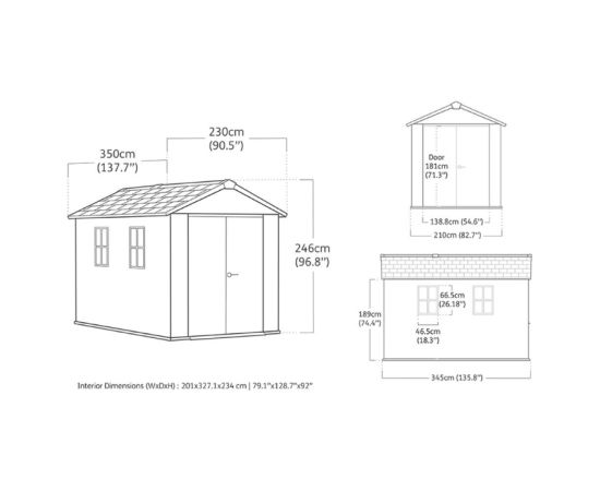 Keter Садовый сарай Newton Plus 11x7.5 коричневый Садовые сараи и хранилища