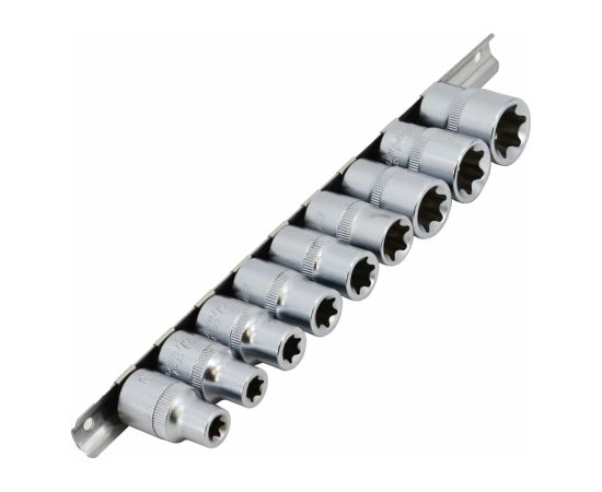 Uzgriežņa galviņu komplekts AWTools AW38299; Torx; 1/2''; E10-E24; 9 gab. Mehāniskie instrumenti