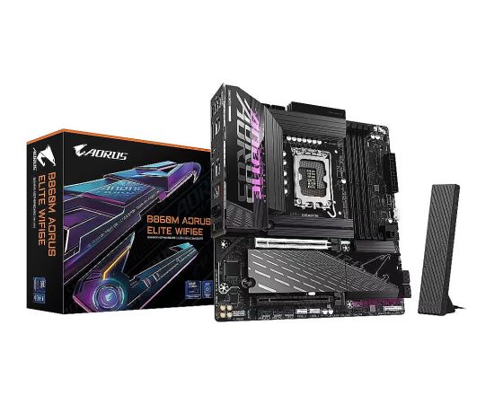 Gigabyte B860M Aorus Elite WiFi6E Mainboard, LGA 1851, Intel B860, mATX, DDR5 Новинки Компьютерная техника