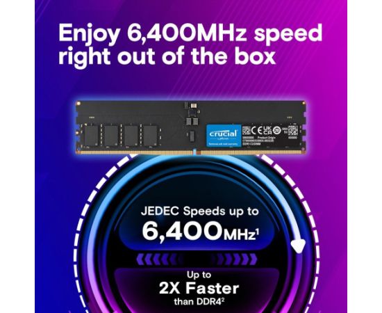 DDR5 64GB/6400 (2*32GB) CL52 CUDIMM Crucial Jaunumi - Datori