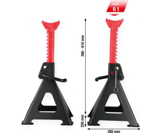 Kstools Tērauda statnes ar ātro pozīcijas maiņas funkciju 6000 KG 2 6000 KG 2 pcs, KS Tools Specinstrumenti