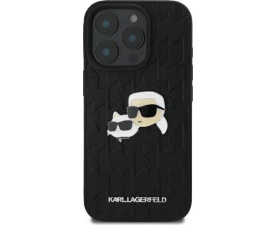 Karl Lagerfeld Monogram Karl&Chaoupette Head Pin Aizsargapvalks Priekš Apple iPhone 16 Pro Neoriģinālie Maciņi