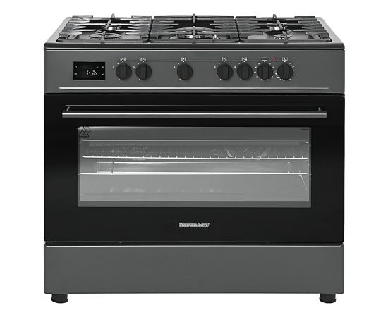 Gas cooker Ravanson, black Gāzes Plītis