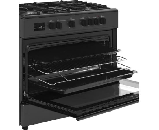 Gas cooker Ravanson, black Gāzes Plītis