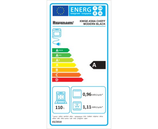 Gas cooker Ravanson, black Gāzes Plītis