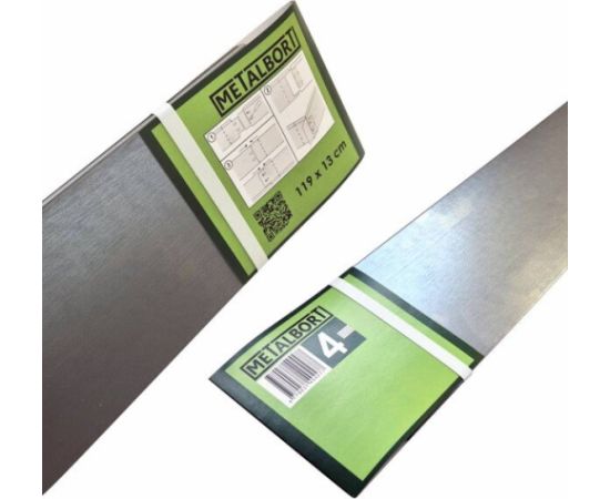 Cinkotas metāla apmales METALBORT (4 gab.) 119 × 13 cm Žoga lameles un zālājs