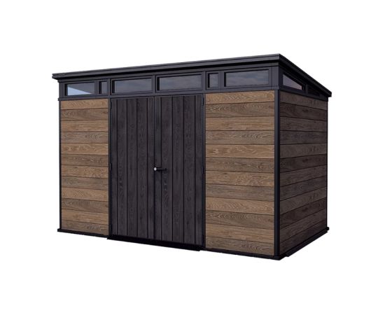 Keter Dārza šķūnis Deco Pent 11x7 valrieksts Dārza šķūņi  un uzglabāšana