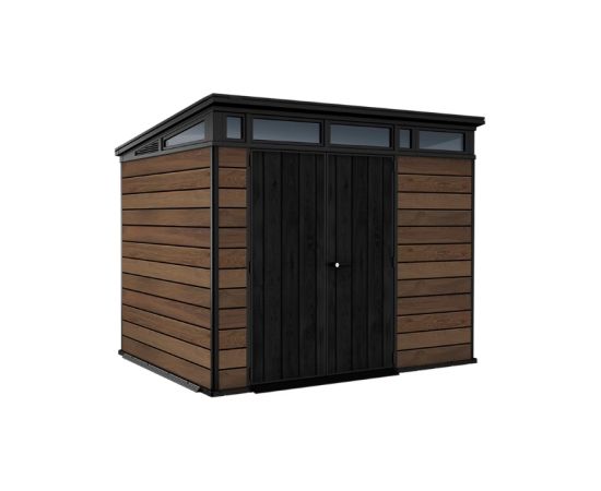 Keter Садовый сарай Deco Pent 9x7, ореховое дерево Садовые сараи и хранилища
