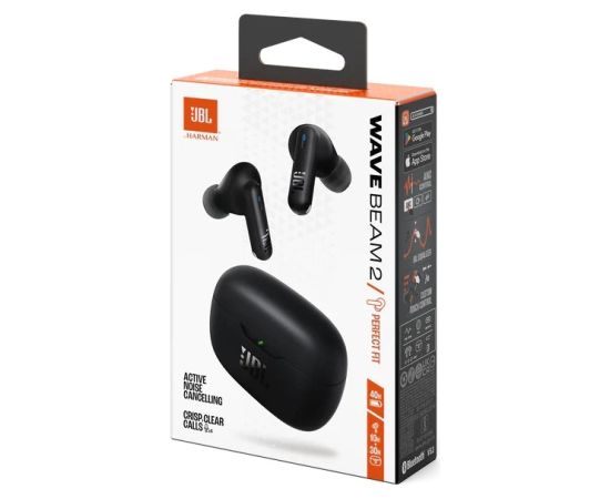 Wireless headphones JBL Wave Beam 2 TWS black Austiņas