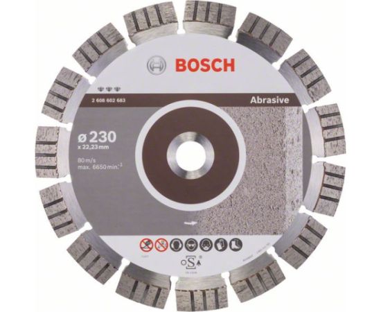 Dimanta griešanas disks Bosch BEST FOR ABRASIVE; 230 mm Различные диски
