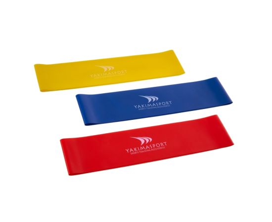 Yakimasport Fitness rubber Yakima yellow/red/blue 100114 set of 3 Резина сопротивления