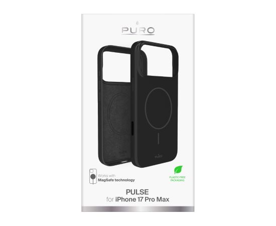Apple iPhone 17 Pro Max Cover in PC "PULSE" by Puro Black Oriģinālie maciņi