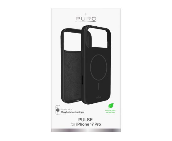 Apple iPhone 17 Pro Cover in PC "PULSE" by Puro Black Oriģinālie maciņi