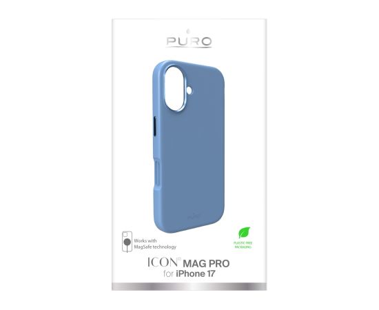 Apple iPhone 17 Liquid Silicone Cover with Magsafe by Puro Blue Oriģinālie maciņi
