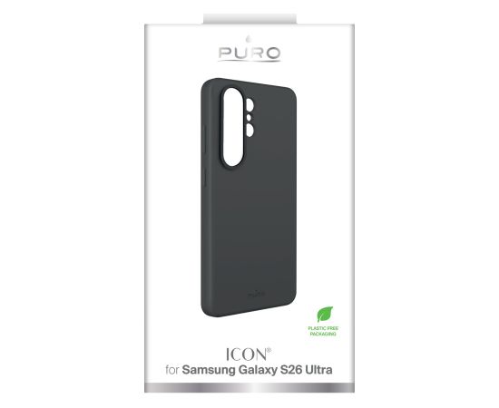 Samsung Galaxy S26 Ultra Silicon "ICON" Cover by Puro Black Oriģinālie maciņi