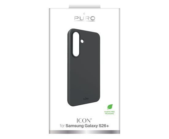 Samsung Galaxy S26+ Silicon "ICON" Cover by Puro Black Oriģinālie maciņi