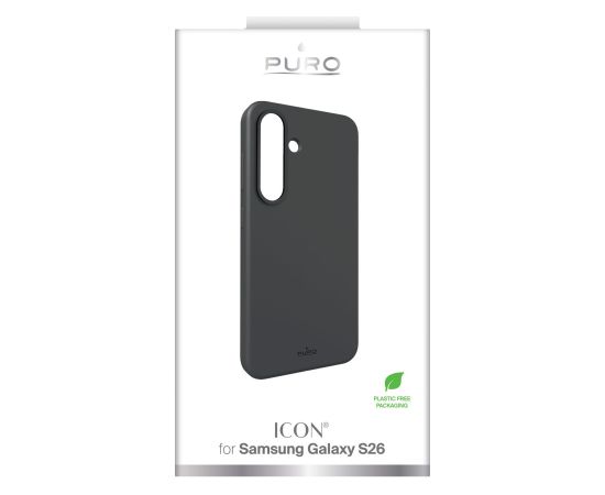 Samsung Galaxy S26 Silicon "ICON" Cover by Puro Black Oriģinālie maciņi